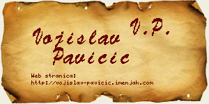 Vojislav Pavičić vizit kartica